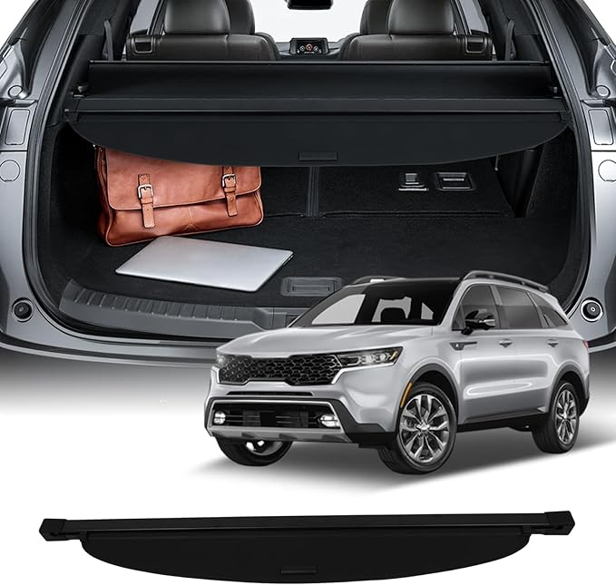 SCITOO Cargo Cover Shade for 2014-2015 Fit for Kia Sorento Accessories Retractable Rear Trunk Anti-Peeping Privacy Security Luggage Shade Cover
