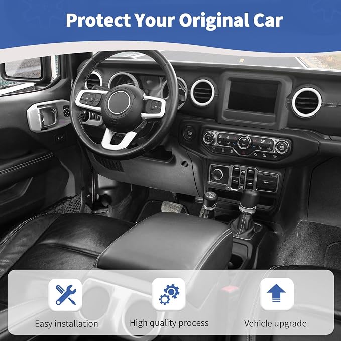 RT-TCZ for Wrangler JL Interior Trim Kit Compatible with Jeep Wrangler JL JLU Gladiator JT 2018-2023 White Interior Accessories 23pcs