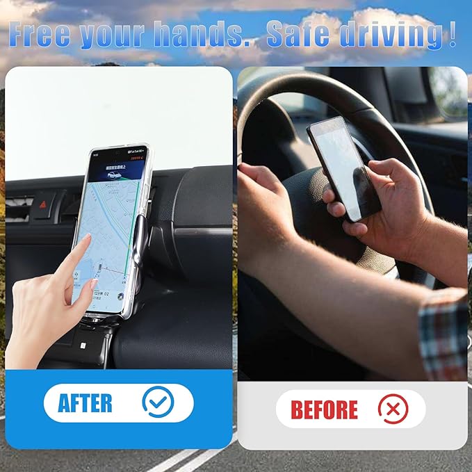 HAPPYHORSE Car Phone Mount Compatible with Toyot@ 86/Subaru BRZ 2022-2024 Car Central Control Right Side Mobile Phone Bracket Phone Holder Phone Mount with Self-Adhesive Base Accessories (Type D)