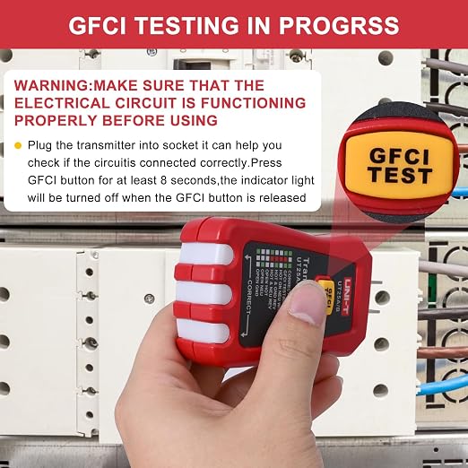 UNI-T UT25A Circuit Breaker Finder line Detector American Specification Socket Tester W/Analogue Receiver&LED Indicator Leakage Circuit Breaker