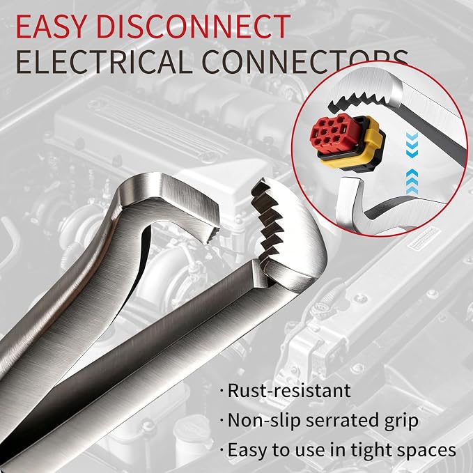 5-Piece Electrical Disconnect Pliers for Cars, Electrical Connector Separator Tool,Automotive Electrical Disconnect Pliers Set for Coil Pack & Hose Clamps for All Cars