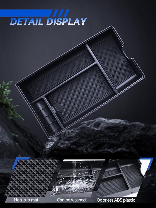 for RX Center Console Organizer 2023 2024 2025 2026 Lexus RX350/RX450/RX500 Accessories Armrest Tray Middle Storage Box Insert Container Durable ABS Plastic