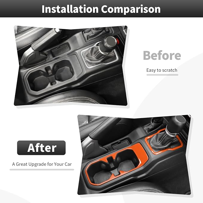 23PCS Full Set Interior Decor Trim Kits Fit for 2018-2023 Jeep Wrangler JL JLU & Gladiator JT 4Door Dashboard Cup Holder Headlight Switch Gear Shift Roof Speaker Map Light Inner Door Bowl Trim
