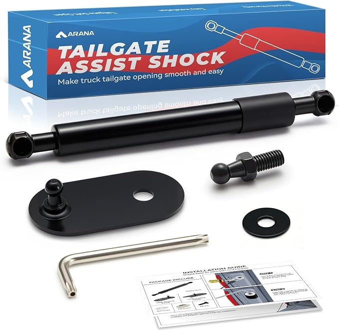 ARANA Tailgate Assist Shock for Toyota Tundra 2007-2021, Soft Open Truck Tail Gate Safe-Controlled Lowering Damper Strut Kit for Toyota Tundra CrewMax 4WD TRD Pro(Not to Install in Tailgate Light)