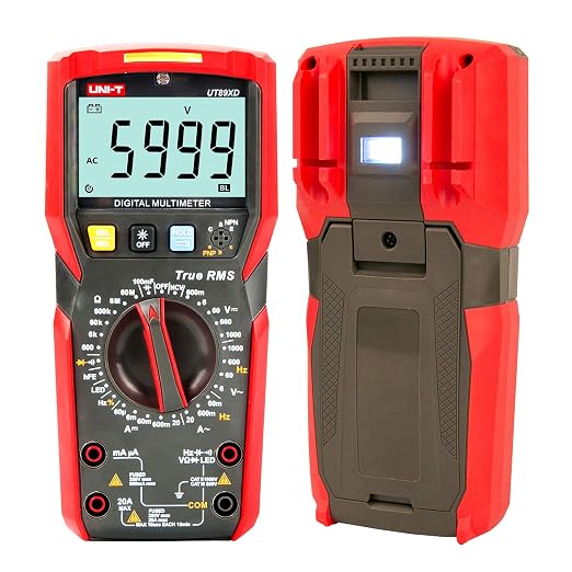 UNI-T UT89XD True RMS 6000 Counts LED Digital multimeter Test ac dc Voltmeter Ammeter Capacitance Frequency Resistance Test