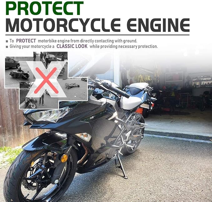 Motorcycle Ninja400 Ninja250 Highway Stunt Cage Crash Bar Engine Guard Side Frame Falling Protector Bumper for Ka.wasaki Ninja 400 250 Ninja-400 Ninja-250 2018 2019 2020 2021 2022 2023 Parts