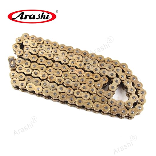 Arashi 525 O-Ring Drive Chain 120 Links with Connecting Master Link for Honda CBR600RR 2003-2022, CBR600F3 1997-1998, CBR600F4 1999-2000, CBR600F4i 2001-2006, Motorcycle Parts Gold