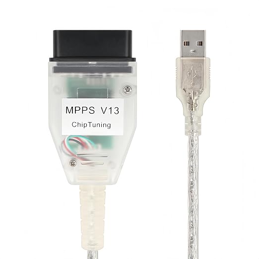 V13MPPS Programming Cable Compatible for ECU EDC15 EDC16 EDC17 MED9.X ME7.X and Siemens PPD1/X, OBD2 ECU Chip Tuning Tool. Driver/APP Must Be Installed
