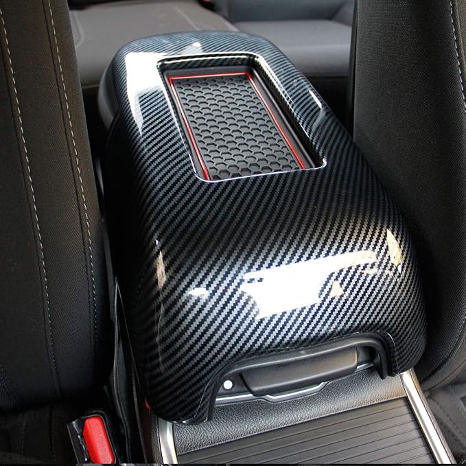crosselec Center Console Organizer Armrest Box Cover Trim with Storage Slot for Dodge Charger 2011-2021/Chrysler 300 2015-2021