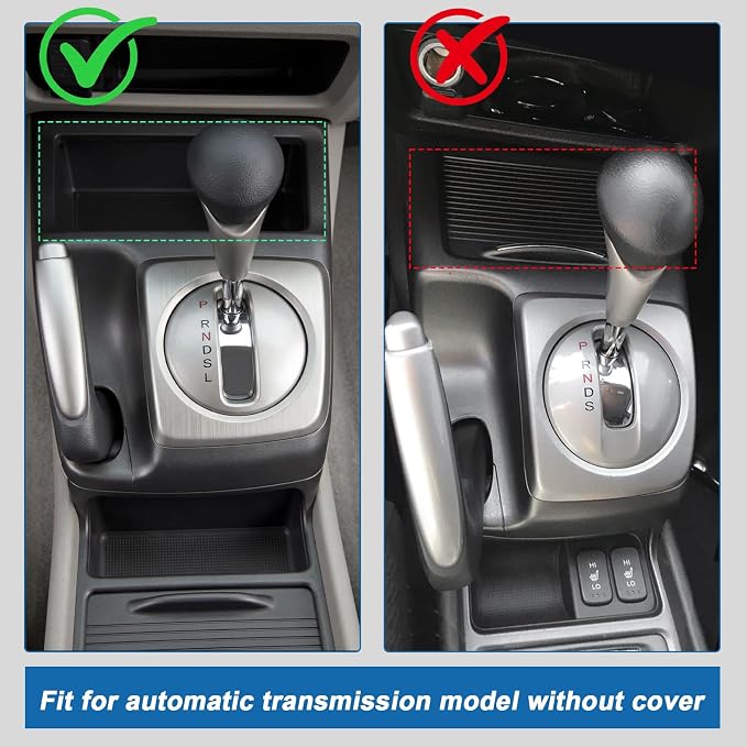 Carbon Fiber Gear Shift Panel Trim Cover for Honda Civic 8th Gen 2006 2007 2008 2009 2010 2011, Gear Shift Panel Interior Accessories