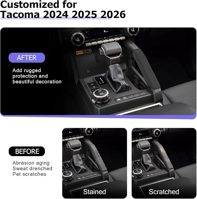 LUWU 2026 4Runner & Tacoma Front Passenger Side Grab Handle Cover Compatible with 2025-2026 4Runner & Tacoma 2024-2026 Accessories Center Console Grab Handle Cover Silicone Material (Black)