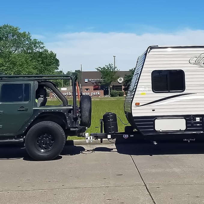 Adjustable Trailer Truck Drop Hitch - Fits 2 Inch Receiver Only, 6 Inch Drop/Rise Dual Ball Mount 2" and 2-5/16" Up to 12,500 LBS GTW, Heavy Duty Towing Hitch with 2 Locks & 4 Silencer Pads (Silver)