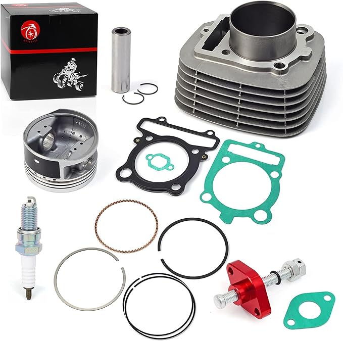 MOTO1988 348cc Engine 83mm Cylinder Piston Ring Top End Rebuild Kit For YAMAHA Warrior 350 Raptor 350 Grizzly 350 Big Bear 350 Bruin 350 Wolverine 350 Moto 4 1987-2011 (silver)