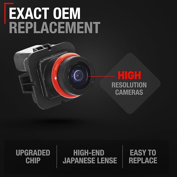 Rear View Backup Camera - Compatible with 2012 Ford Focus, 2013-2019 Taurus and Police Interceptor - Reverse Park Assist Camera Replacement - OEM EG1Z19G490A, DG1Z19G490A, 592-224