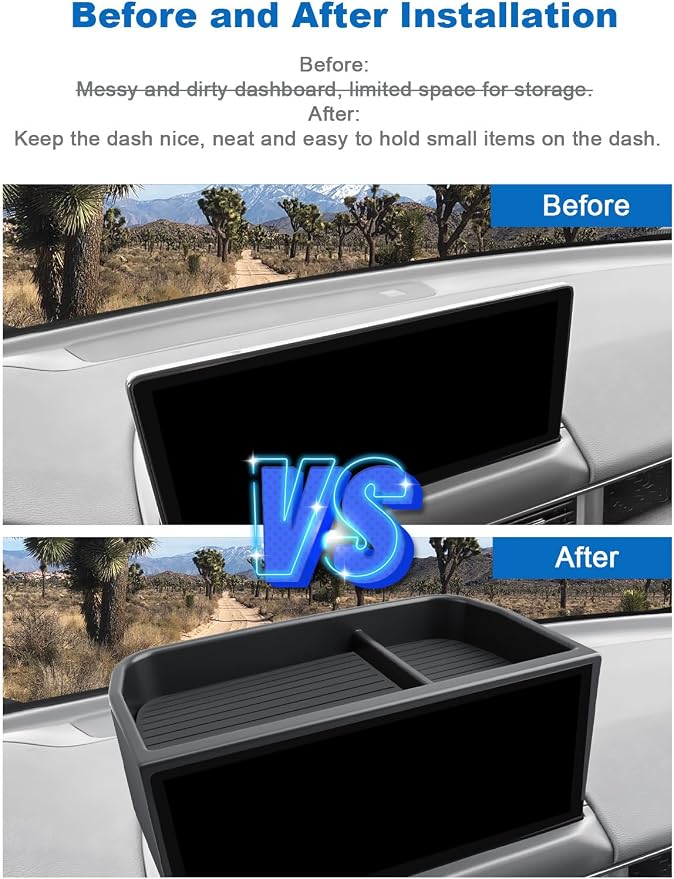 CDEFG Dashboard Storage Tray for 2026 Honda Pilot 12.3" Screen, for 2026 Honda Pilot (Sport/EX-L/TrailSport/Touring/Elite/Black Edition) Accessories Behind-Screen Dash Organizer Storage Box