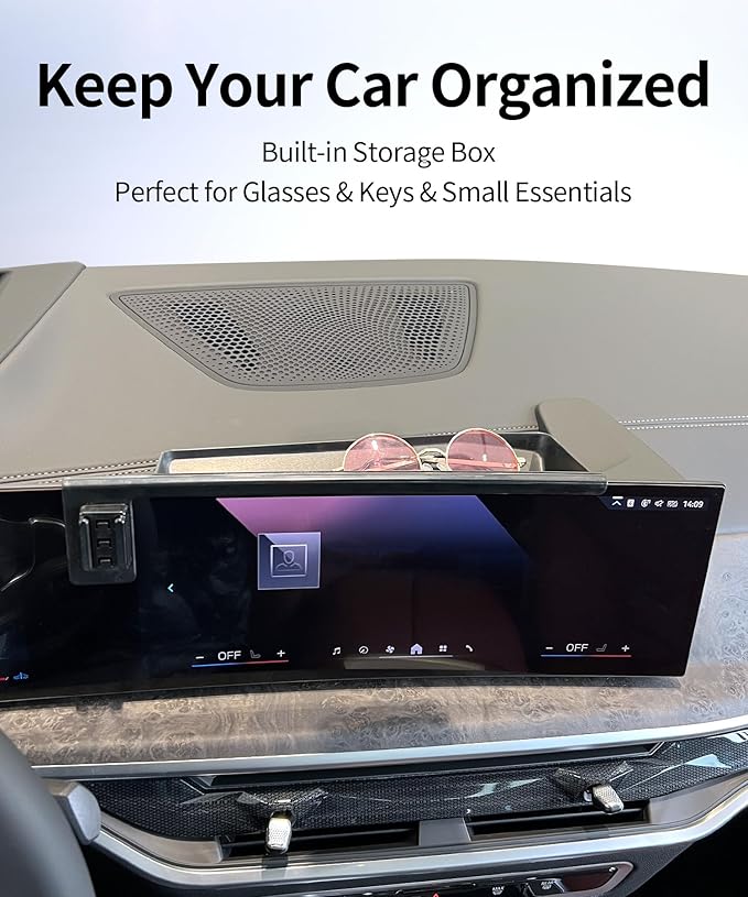15W Wireless Fast Charger for BMW The X5/X5M X6/X6M 2024 2025 X7/X7M 2023-2026 Accessories 14.9-inch Screen Fixed Clip, Interior Decoration Mobile Phone Mount, 360° Rotation