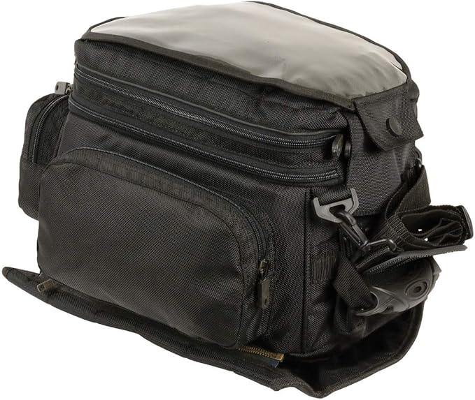 Milwaukee Leather Tank Bag - Motorcycle Storage - Strap/Magnetic Mount - Quick Access - Universal Fit - One Size