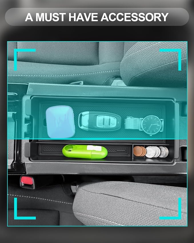 CDEFG Center Console Organizer for 2026 Toyota Prius, for 2025 2026 Toyota Prius (LE/XLE/Nightshade Edition/Limited)/ Prius Prime (SE/XSE/XSE Premium) Accessories Middle Console Armrest Storage Box