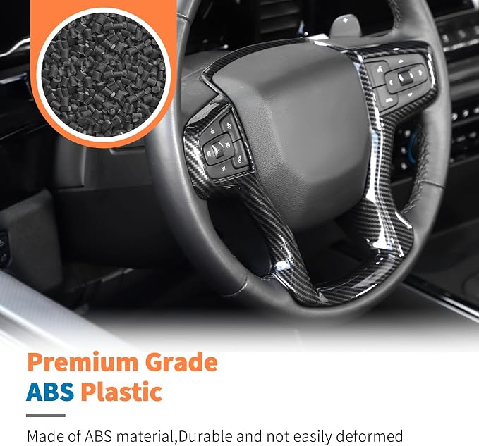 JeCar 2pcs Carbon Fiber Interior Trim Kit Interior Accessories for 2019-2021 Chevrolet Chevy Silverado