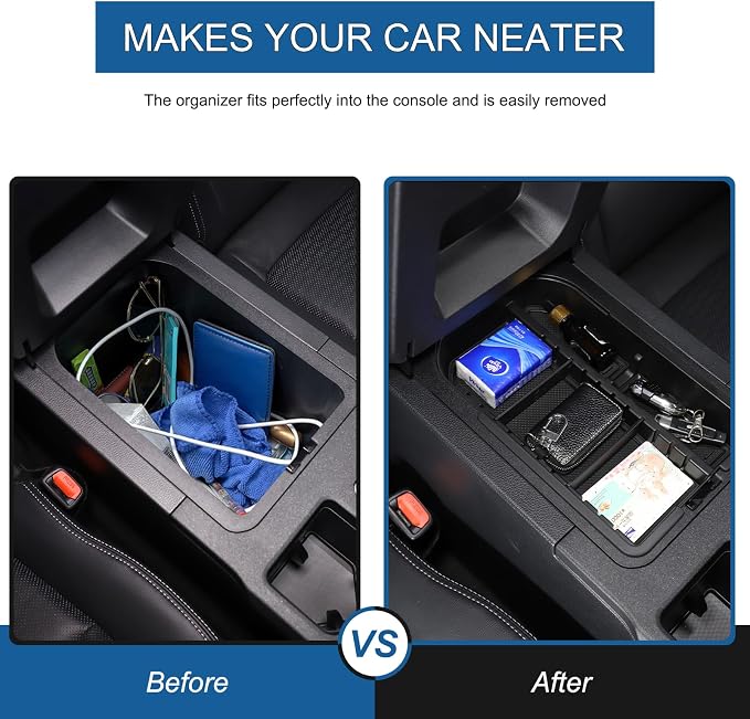 Sunglasses Holders and Center Console Storage Box Compatible with Toyota Land Cruiser Prado 250 J250 LC250 2024 2025,Center Armrest Organizer &Glasses Holder Sunglasses Case Storage Box Replace