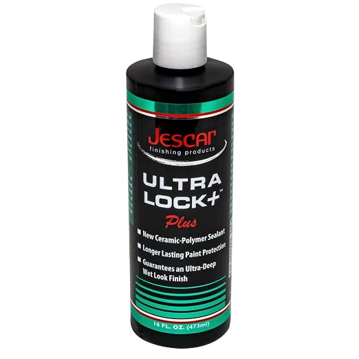 Jescar Ultra Lock + - 16oz | SiO2-Infused Advanced Polymer Sealant for Long-Lasting Paint Protection and High Gloss Finish – UV Protection, Easy Application, Safe for Cars, Boats, RVs, and Motorcycles
