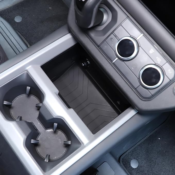 PIUGILH Center Console Organizer Lower Tray Compatible with Land Rover Defender 90 110 130 2025, Silicone Lower Center Console Tray Interior Storage Box