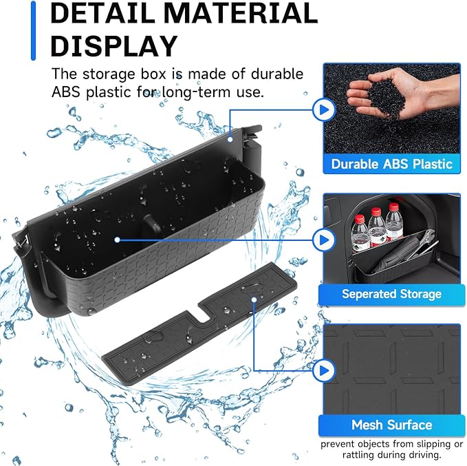SXCY for 2026 Toyota RAV4 Trunk Side Organizer Tray for 2026 Toyota RAV4 Accessories Center Console Tray 2020-2026 RAV4 Trunk Side Storage Organizer Tray Noise-Proof Multi-Functional Storage