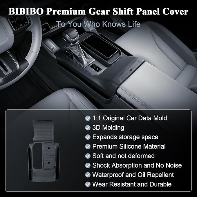 BIBIBO Upgraded for New 2026 Toyota RAV4 Gear Shift Cover 2026 Toyota RAV4 (LE, SE, XLE Premium,Woodland,XSE,Limited) Integrated Silicone Cover for Gear Shift Panel