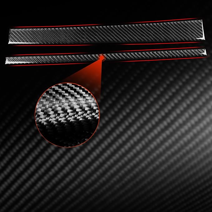 Soft Carbon Fiber Car Interior Passenger Storage Strip 2/Piece Decorative Sticker for Lexus RC300 350 200T 15-24 Carbon Fiber Interior Accessories