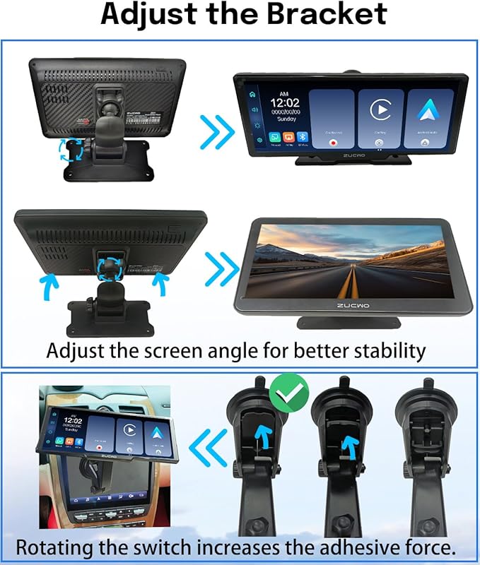 9 Inch Wireless CarPlay Screen for Car, CarPlay & Android Auto Touch Screen Car with Backup Camera, Bluetooth, Navigation, Mirror Link Voice Control