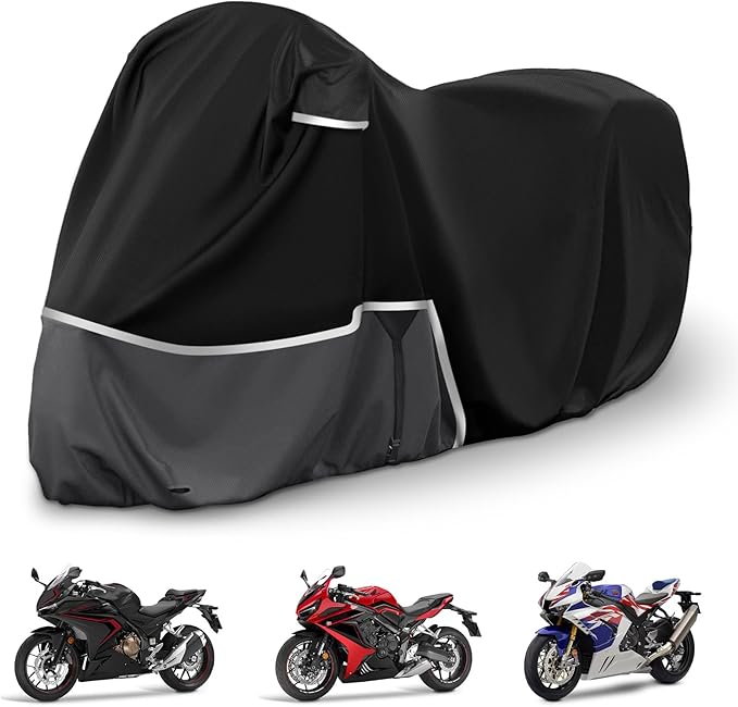Waterproof Motorcycle Cover Replace for Honda CBR600RR CBR1000RR /CBR500R CBR650R CB1000R Sport/Standard Model, 420D Oxford Cloth Motorcycle Cover for Snow Rain Dust Protection