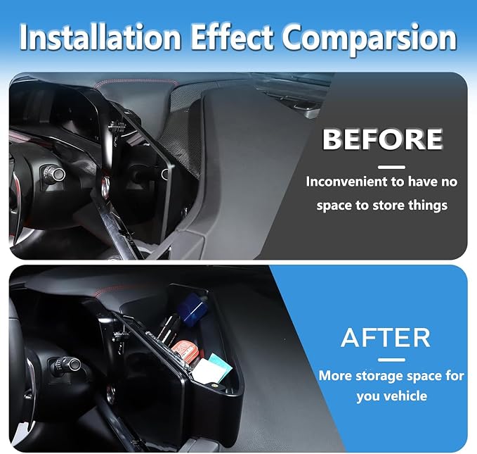Sekhyna Navigation Screen Back Storage Box Compatible Chevrolet Corvette C8 2020-2025,Dash Organizer Tray,Center Console Phone Insert Auxiliary Storage Tray Interior Accessories (Without Phone Mount)