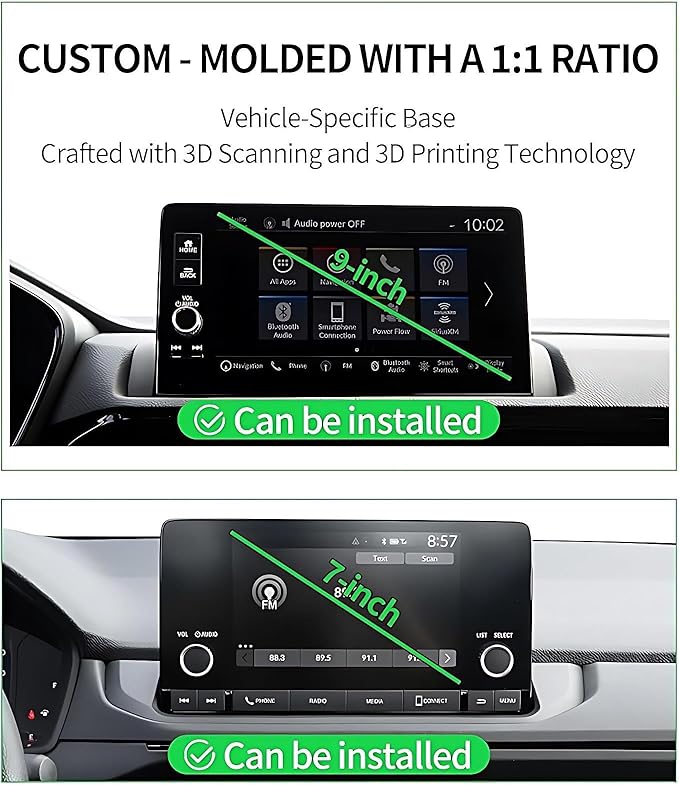 Car Phone Holder for Honda CRV/CR-V Hybrid 2023 2024 2025 2026/HR-V 2023-2026 Accessories Apply to 7/9 Inch Touch Screen Fixed Clip Magnetic Cell Phone Mount Handsfree 360 Degree Rotation