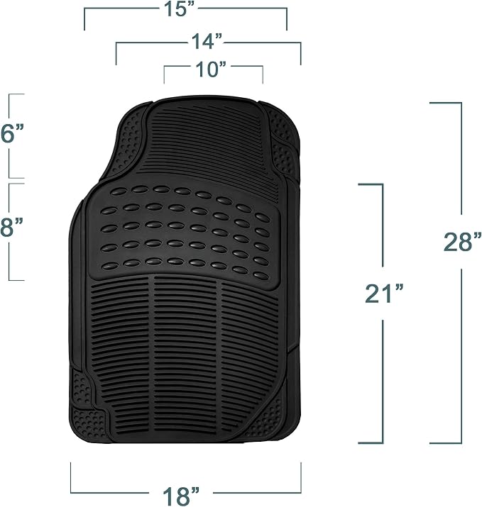 FH Group Automotive Seat Covers Edgy Piping Seat Covers Full Black Set Interior Accessories,Universal Fit Combo Vinyl Floor Mats Seat Covers Car for Cars and Vans Airbag and Split Rear Automotive