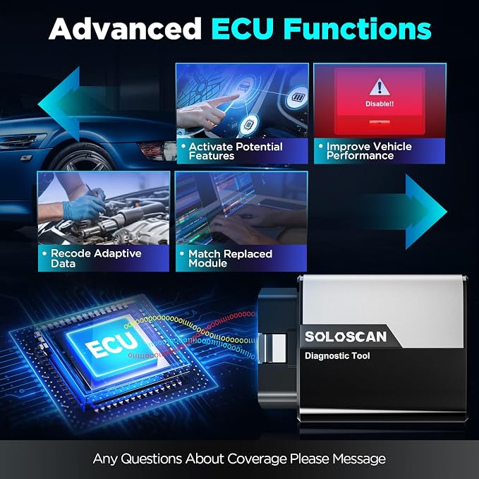 KINGBOLEN Soloscan for BMW/Mini/Rolls-Royce OBD2 Scanner Bluetooth, Bidirectional Test Diagnostic Scan Tool with All Resets, Full Systems Car Code Reader for Android & iOS, No Subscription Fees