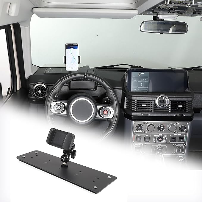 Car Central Control Multi-Function Phone Bracket Compatible with Ineos Grenadier 2020-2026 Dash Panel Cell Phone Holder Insert Accessories (Type A, Style B)