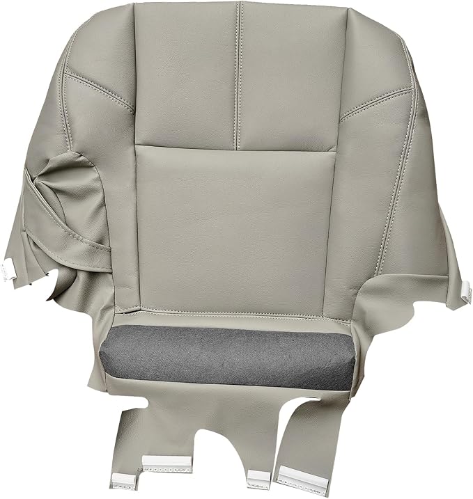 2nd Row Driver & Passenger Bottom Seat Cover Replacement Gray | Fits for Chevy GMC Tahoe Suburban Avalanche Yukon Silverado Sierra 2007-2014