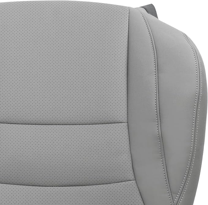 FZJDSD Gray Driver & Passenger Side Bottom & Top Lean Back Perforated Microfiber Leather Replacement Seat Covers Compatible with Honda Accord 2013 2014 2015 2016 2017