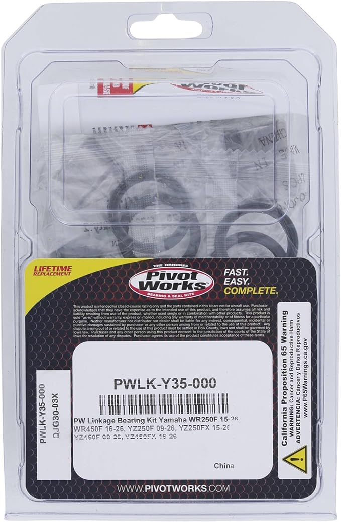 Pivot Works Linkage Rebuild Kit PWLK-Y35-000 Compatible with/Replacement for Yamaha WR250F 2015-2018, WR450F 2016-2018, YZ250F 2009-2018, YZ250FX 2015-2018, YZ250X 2016-2018, YZ450F 2009-2017