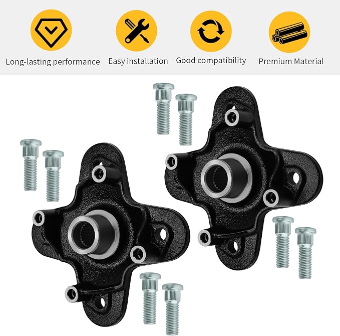 M MATI 2PCS Front/Rear Wheel Hub for Polaris RZR 900 1000 General 1000 2015-2025 Sportsman Scrambler 1000 XP S 2020-2025 5141366-458 5142019-458 5139177-458 5139978-458 5143633-458