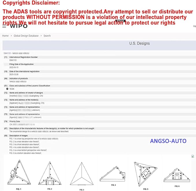 Radar Aiming Corner Reflector Target ADAS Calibration Tool with Stand Vehicle Tool for Honda Toyota Mazda Kia Ford GM Hyundai