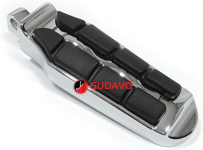 Motorcycle Aluminum Front Or Rear Foot Pegs Footboards Chrome Foot Pedal Footrests compatible with Harley Davidson Street 750 XG750 Street 500 XG500 modele Touring 1988-2019 (Style: 12)