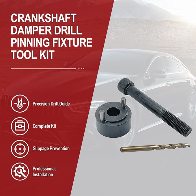 Crankshaft Damper Drill Pinning Fixture Tool Kit Compatible with LS1 LS2 LS3 LT1 LQ4 LQ9 LSX LSA 5.3L 6.0L