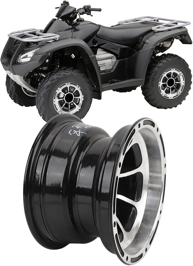 ATV Wheels Rim, 8 Inch ATV Wheel Rim, High Strength ATV Aluminum Alloy Wheel Rim for Most Quad Bike Go Kart Golfs Cart (Front Wheel)