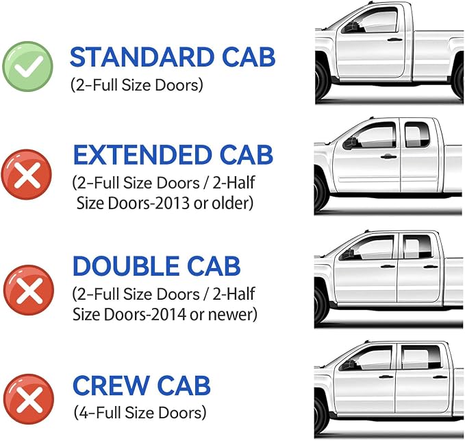 Window Visors Rain Guards for 1980-1996 Ford F150 F250 F350 Standard Cab, Out-Channel Window Vent Wind Deflectors Visors Shades for 80-96 Bronco, for 2 Front Doors