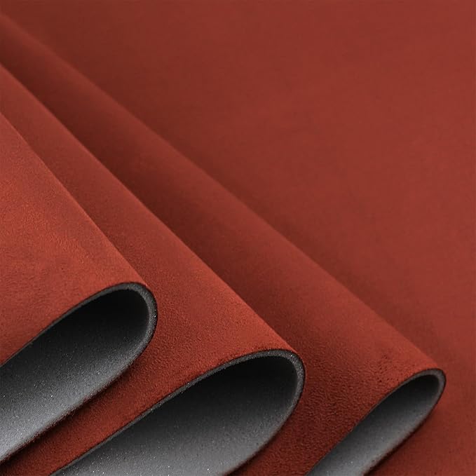 Suede Headliner with Foam Backing - Black Suede Headliner Material for Car/Truck/SUV/RV Roof, Home Repair/DIY Headliner Material Automotive Headliner (Burgundy, 96"×60“)