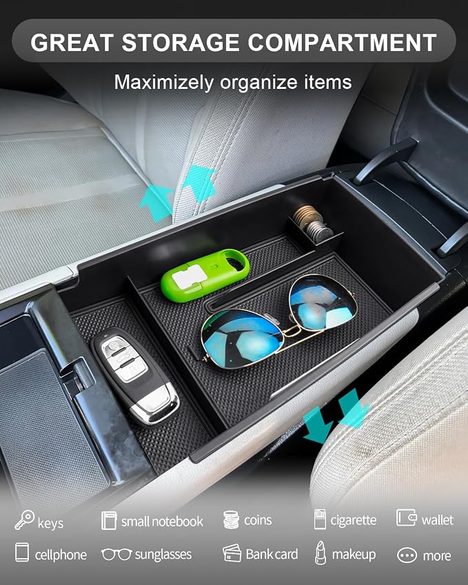 CDEFG for 2025 2026 Kia K5 Center Console Organizer Tray Compatible with 2025 2026 Kia K5 Middle Console Organizer 2025 2026 K5 GT-Line GT EX LXS Accessories Armrest Storage Box