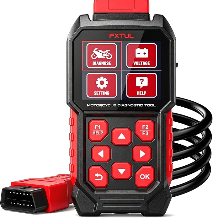 M4-As Motorcycle Diagnostic Tool Full System OBD2 Scanner 12+ Brands | Honda, Yamaha, Suzuki, Kawasaki, KTM, Vespa, KYMCO, SYM, PGO, Benelli, Euro 5/6, TPMS, ABS, IMMO, ECU Reset, Battery Test