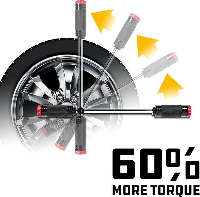 Powerbuilt Billy Club Universal Lug Wrench, Change Vehicle Tires Fast, Break Loose Lug Nuts, Emergency Car Roadside Services - 642250 Large