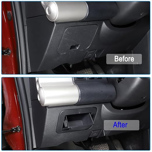 U-Shape Gear Shift Storage Box & Center Console Fuse Storage Box Compatible with Toyota FJ Cruiser 2007-2021, 2PCS